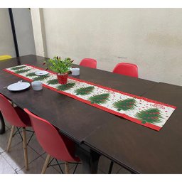 Caminho de Mesa Toalha Passadeira Natal Natalino Trilho Mesa de Jantar Decoraçao Arvore de Natal Fes - 3