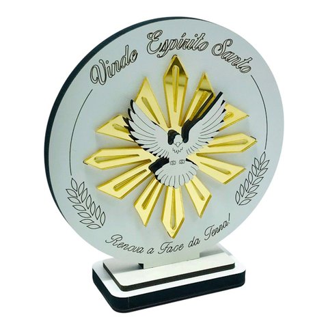 Enfeite Adorno Divino Espírito Santo Mesa Madeira 13 Cm