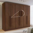 Ver mais imagens de Guarda Roupa Casal 100% Mdf 6 Portas 6 Gavetas Paris Plus