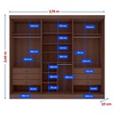 Ver imagem 5 de Guarda Roupa Casal 100% MDF 6 Portas 6 Gavetas Paris Plus Marrom/Castanho