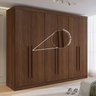 Guarda Roupa Casal 100% Mdf 6 Portas 6 Gavetas Paris Plus - 8