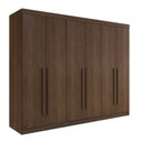 Ver imagem 4 de Guarda Roupa Casal 100% MDF 6 Portas 6 Gavetas Paris Plus Marrom/Castanho