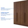 Guarda Roupa Casal 100% Mdf 6 Portas 6 Gavetas Paris Plus - 6