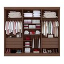 Ver imagem 3 de Guarda Roupa Casal 100% MDF 6 Portas 6 Gavetas Paris Plus Marrom/Castanho