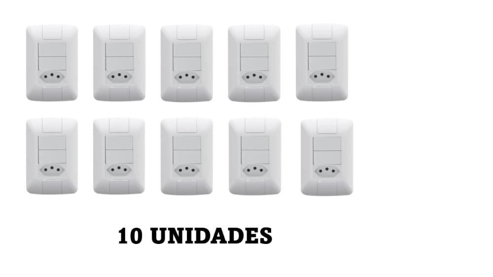 10 Interruptores Duplo 6a + 1 Tomada 20a Tramontina Aria - 2