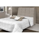 Ver imagem 2 de cabeceira box diamante 190cm com bau detalhe estofado:Bege