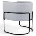 Ver imagem 3 de Kit 2 Poltronas Base Aço Betina C-315 Linho Cinza