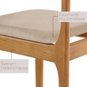Ver imagem 5 de Conjunto de Mesa de Jantar Vitoria Tampo 120cm Laqueado Canto Moeda com Vidro e 4 Cadeiras Bellini