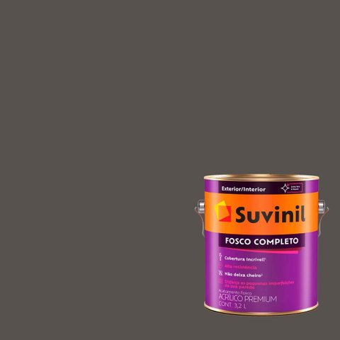 Tinta Acrílica Cinza Fechado Fosca 3,2l - Suvinil