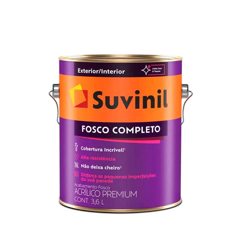 Tinta Acrílica Cinza Fechado Fosca 3,2L - Suvinil - 4