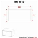 Ver imagem 5 de Gabinete para Banheiro 60cm 1 Porta BN3646 Amêndoa/Branco - Tecno Mobili