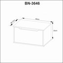 Ver imagem 4 de Gabinete para Banheiro 60cm 1 Porta BN3646 Amêndoa/Branco - Tecno Mobili
