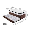 Ver imagem 2 de Bicama Box Baú Suede Marrom 88x188 com Colchão Inhouse Molas Ensacadas Ecoflex