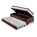 Ver imagem 4 de Bicama Box Baú Suede Marrom 88x188 com Colchão Inhouse Molas Ensacadas Ecoflex