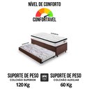Ver imagem 7 de Bicama Box Baú Suede Marrom 88x188 com Colchão Inhouse Molas Ensacadas Ecoflex