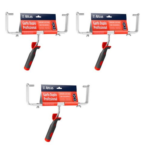 Kit 3 Garfo Duplo Ajustável 30 a 46cm para Big Rolo At360