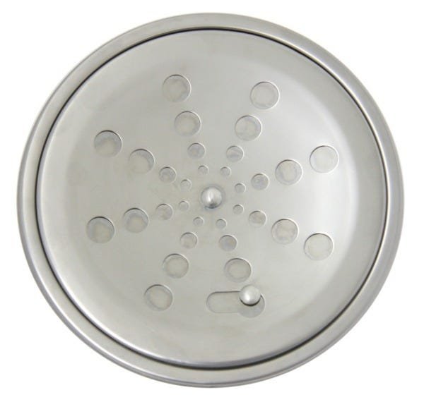 1x Grelha + 1x Porta Grelha Redondo 150mm Ralo Inox GPR1501 - 1