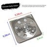 1x Grelha Quadrada 10x10cm para Ralo Inox Anti Odor Gq1001 - 2