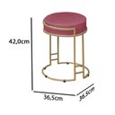Ver imagem 2 de Puff Decorativo Sarah Sala e Recepção Metal Dourado Veludo
