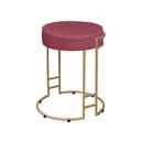 Ver imagem 1 de Puff Decorativo Sarah Sala e Recepção Metal Dourado Veludo