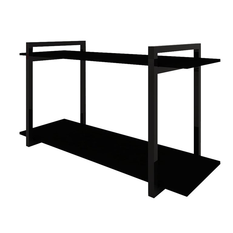 Nicho Industrial Paris Preto e Tampo Preto 80cm