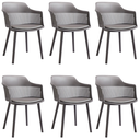 Ver imagem 1 de Kit 6 Cadeiras Fixas Polipropileno Marcela Sala Cozinha Jantar Cinza