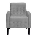 Ver imagem 2 de Poltrona Decorativa Luiza para Sala Suede Cores - Ds Estofados Cinza