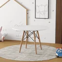 Ver imagem 1 de Mesa Eames Eiffel Infantil Madeira Tampo 68cm Redondo Branco