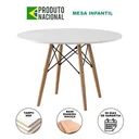 Ver imagem 2 de Mesa Eames Eiffel Infantil Madeira Tampo 68cm Redondo Branco