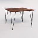 Ver imagem 3 de Conjunto de Mesa Eames Clips de Ferro Preto Tampo Amêndoa 120x75 4 Cadeiras Ferro Preta Assento Pret