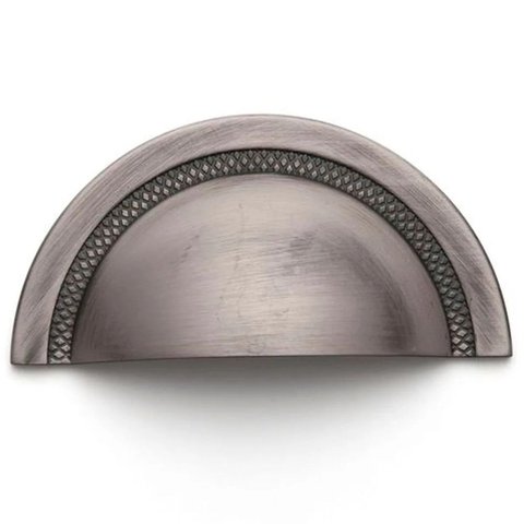 Puxador Concha Shell 64mm Níquel Velho Zen Design