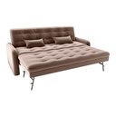 Ver imagem 3 de Sofá Cama Reclinável 3 Lugares Casal com Bicama Auxiliar Madalena Matrix