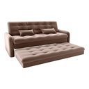 Ver imagem 2 de Sofá Cama Reclinável 3 Lugares Casal com Bicama Auxiliar Madalena Matrix