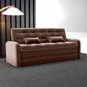 Ver imagem 1 de Sofá Cama Reclinável 3 Lugares Casal com Bicama Auxiliar Madalena Matrix