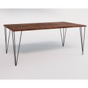 Ver imagem 1 de Mesa Eames Clips de Ferro Preto Tampo Retangular Amêndoa 135x75