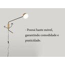 Ver imagem 5 de Arandela Ball Globo Branco Vidro Plug Fio Preto E Dourado Cabeceira Lup25