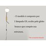 Arandela Ball Globo Branco Vidro Plug Fio Preto E Dourado Cabeceira Lup25 - 4