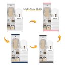 Ver imagem 3 de Guarda Roupa Cômoda New Capri 02 Portas 04 Gavetas Flex , Branco, Rosa, Azul e Titanium - Móveis Alb