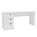 Ver imagem 2 de Mesa Escrivaninha Porto 3 Gavetas Branco- Politorno