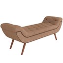 Ver imagem 1 de Puff Recamier Decorativo com Tachas 195 Cm Santorini P05 Bouclê Bege - Lyam Decor