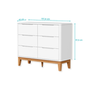 Ver imagem 3 de Cômoda Infantil Boom 6 Gavetas Branco Fosco