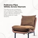 Ver imagem 4 de Poltrona Pipa White Arrow Marrom