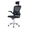 Cadeira de Escritorio Executivo Tela Mesh Ajuste Encosto Cor Preta Material do Estofamento Poliéster - 5