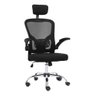 Cadeira de Escritorio Executivo Tela Mesh Ajuste Encosto Cor Preta Material do Estofamento Poliéster - 1