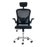 Cadeira de Escritorio Executivo Tela Mesh Ajuste Encosto Cor Preta Material do Estofamento Poliéster - 6