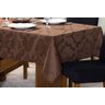Toalha de Mesa 10 Lugares 3,00 X 1,35 Jacquard Luxo Cozinha Copa Sala de Jantar Marrom - 2
