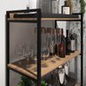Estante Estilo Industrial Metal e Madeira Prateleira Adega - 3