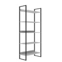 Ver imagem 7 de Estante Estilo Industrial Metal Madeira 190x80cm Branco com Preto