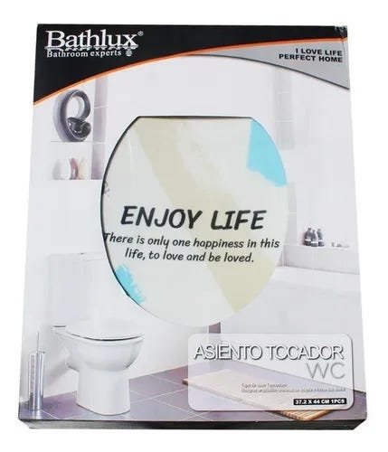 Assento Para Vaso Sanitário Em Uf Bathlux Desenho Geometrico - 2