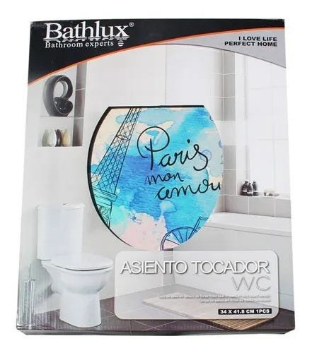 Assento Para Vaso Sanitário Em Madeira Bathlux Torre Eiffel - 2